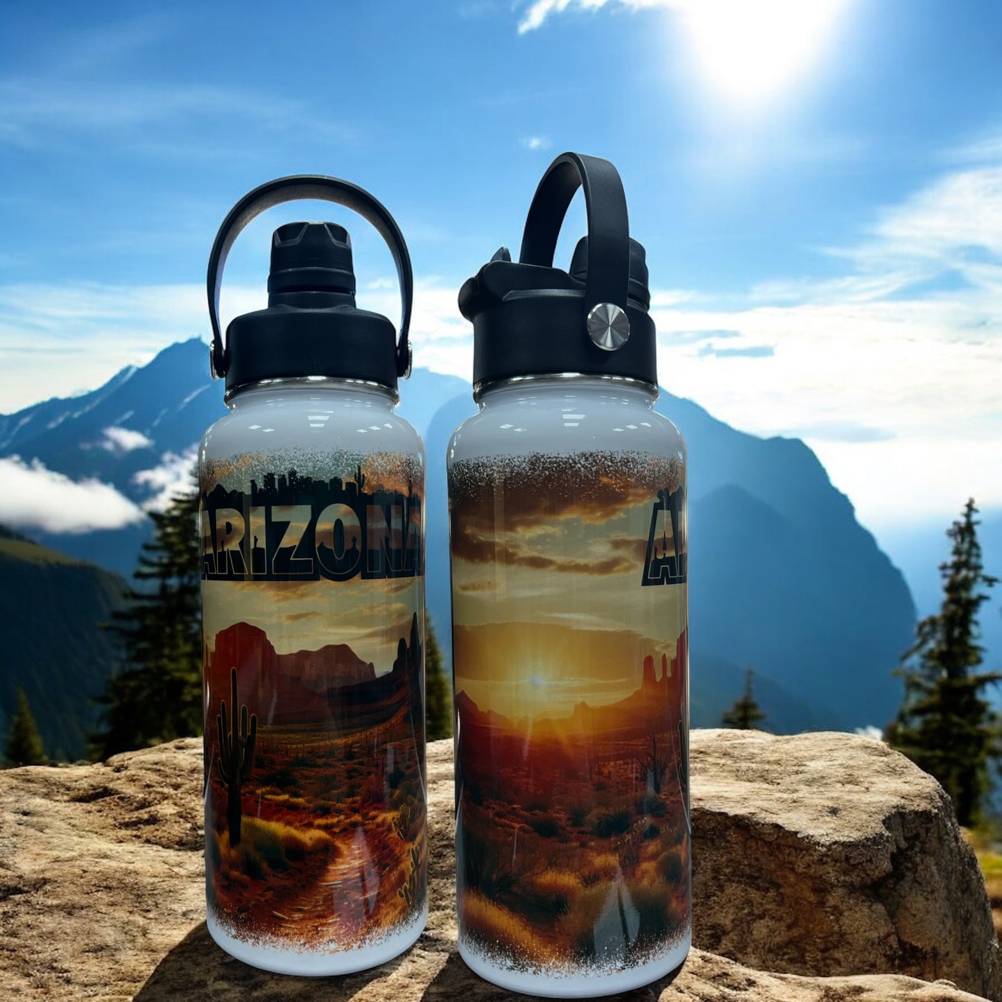 32 ounces Sports Water Bottles -Arizona Desert