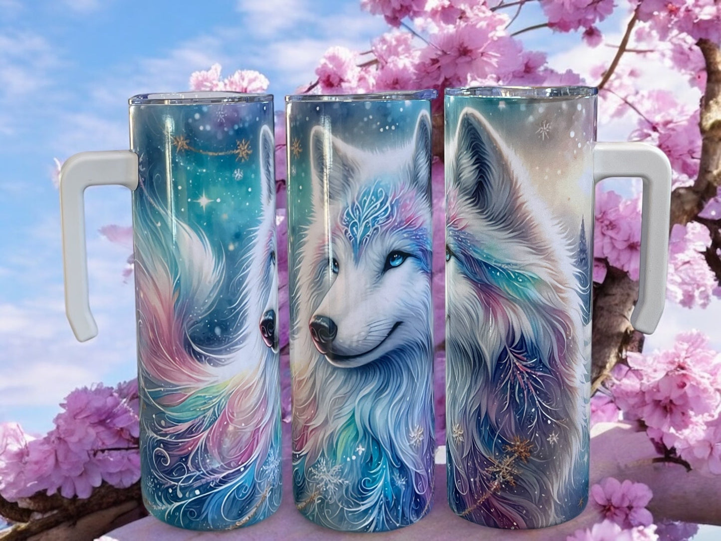 Beautiful Wolf 20oz Stainless Steel Tumbler