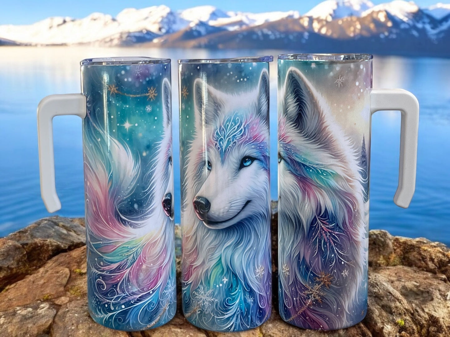 Beautiful Wolf 20oz Stainless Steel Tumbler
