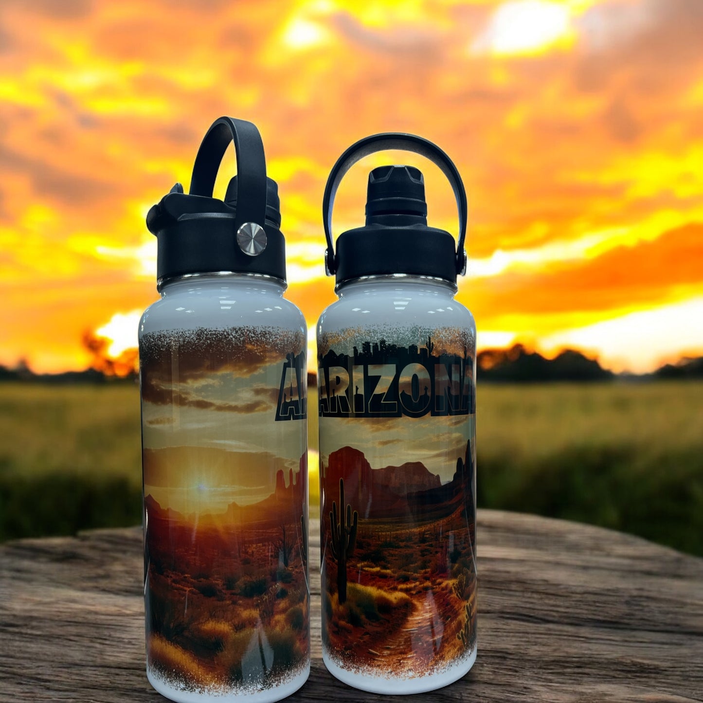 32 ounces Sports Water Bottles -Arizona Desert