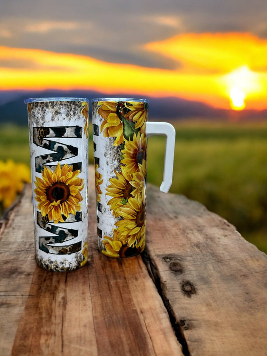 Mom 20oz Stainless Steel Tumbler with Handle