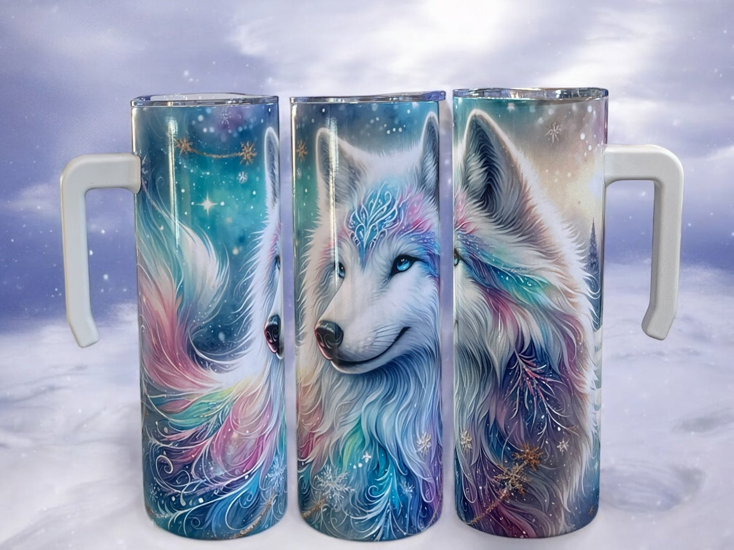 Beautiful Wolf 20oz Stainless Steel Tumbler