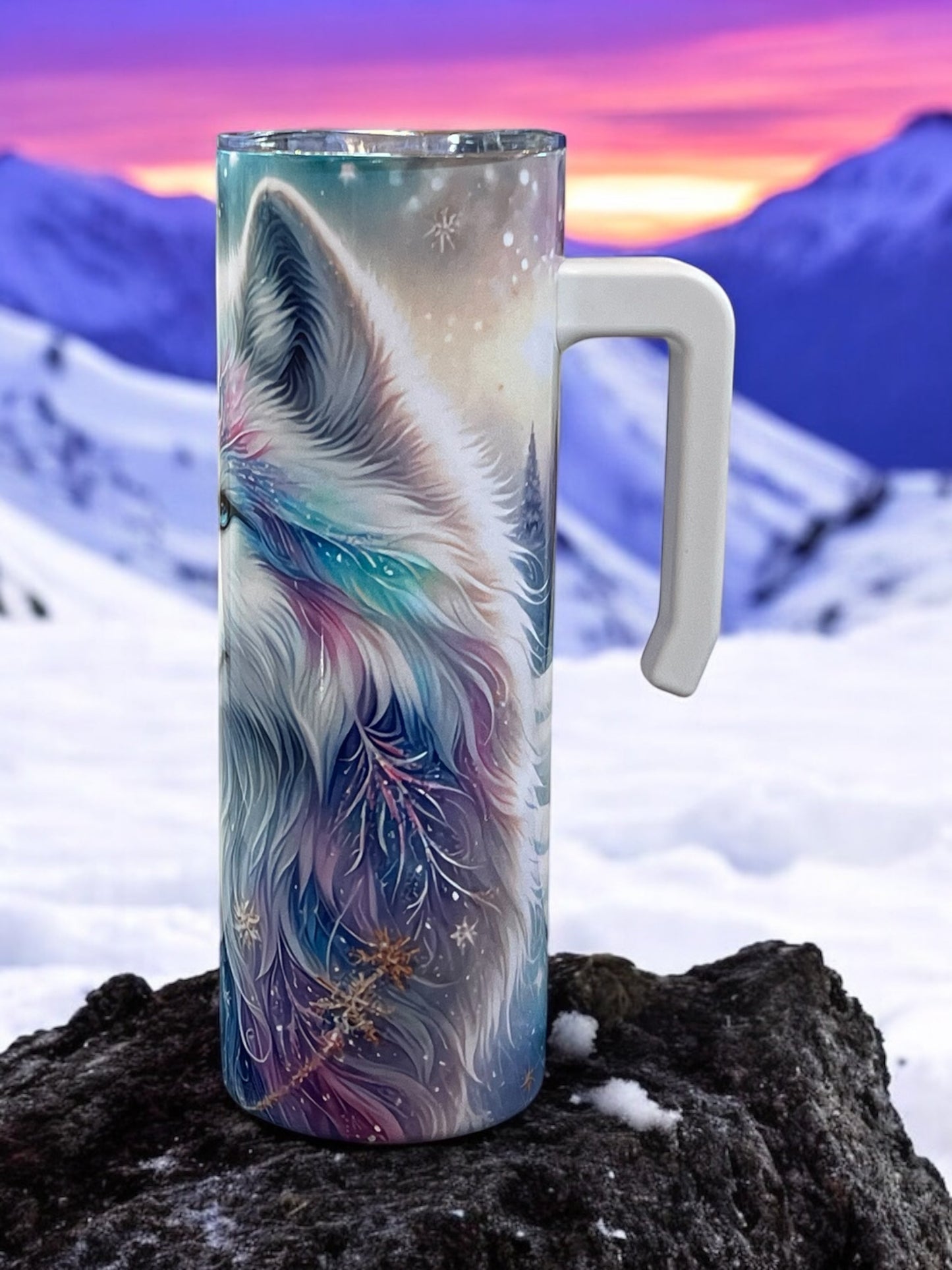 Beautiful Wolf 20oz Stainless Steel Tumbler