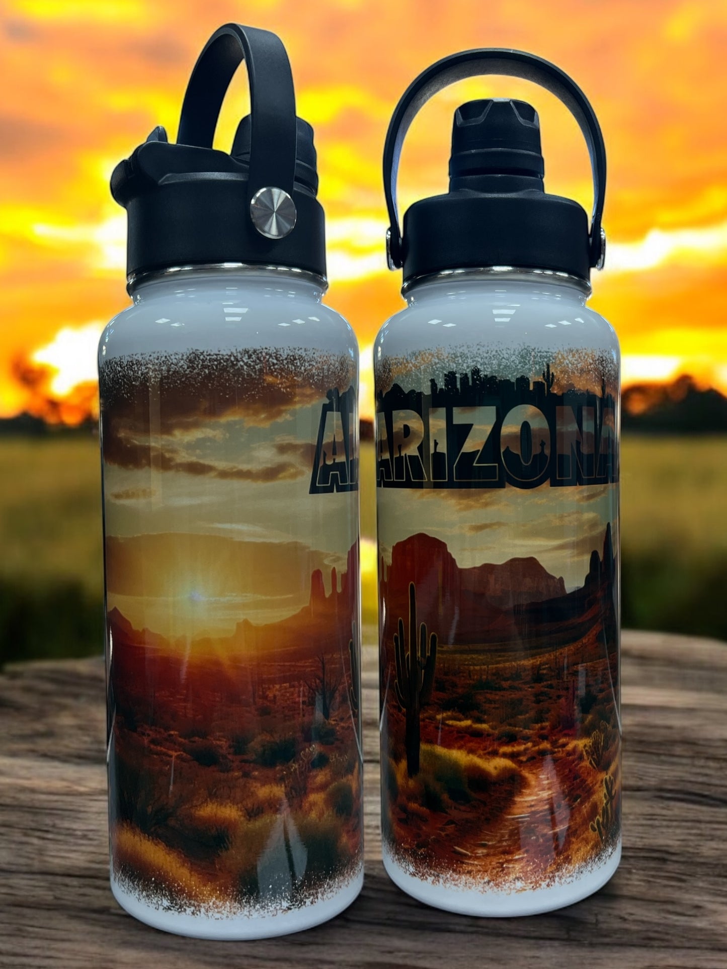 32 ounces Sports Water Bottles -Arizona Desert