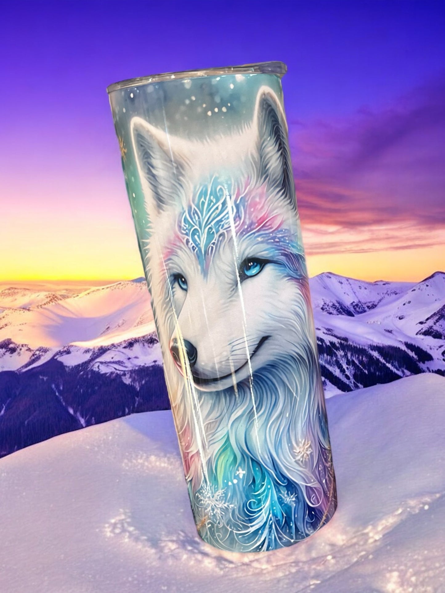 Beautiful Wolf 20oz Stainless Steel Tumbler