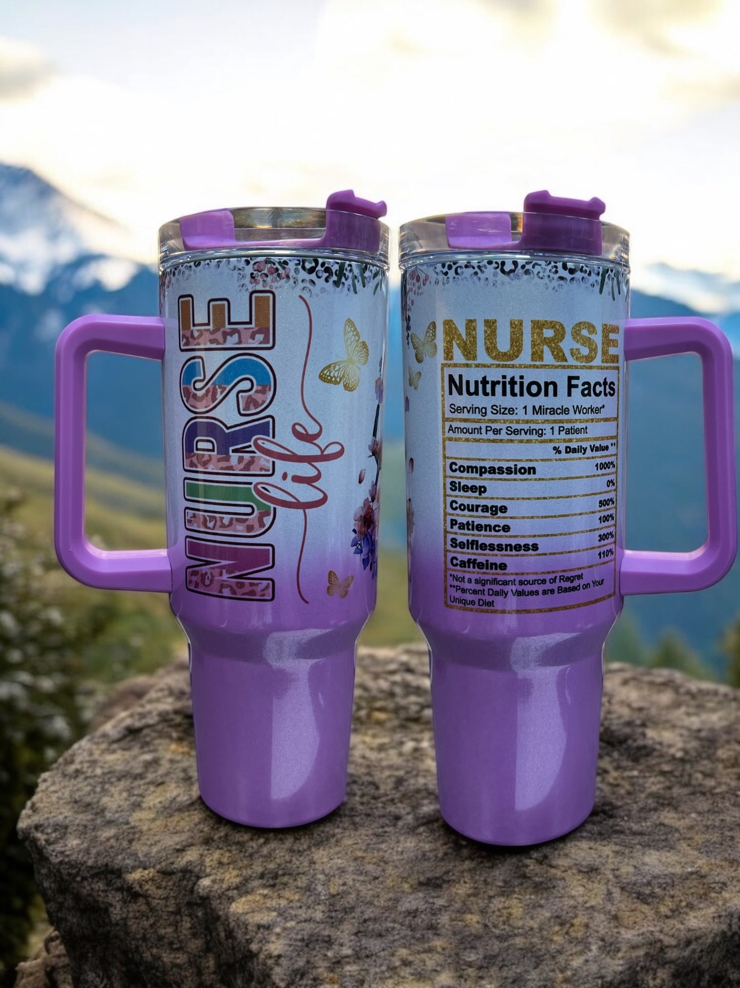 Nurse Life 40oz Stainless Steel 40oz Thirst Quencher Travel Cup Tumblers