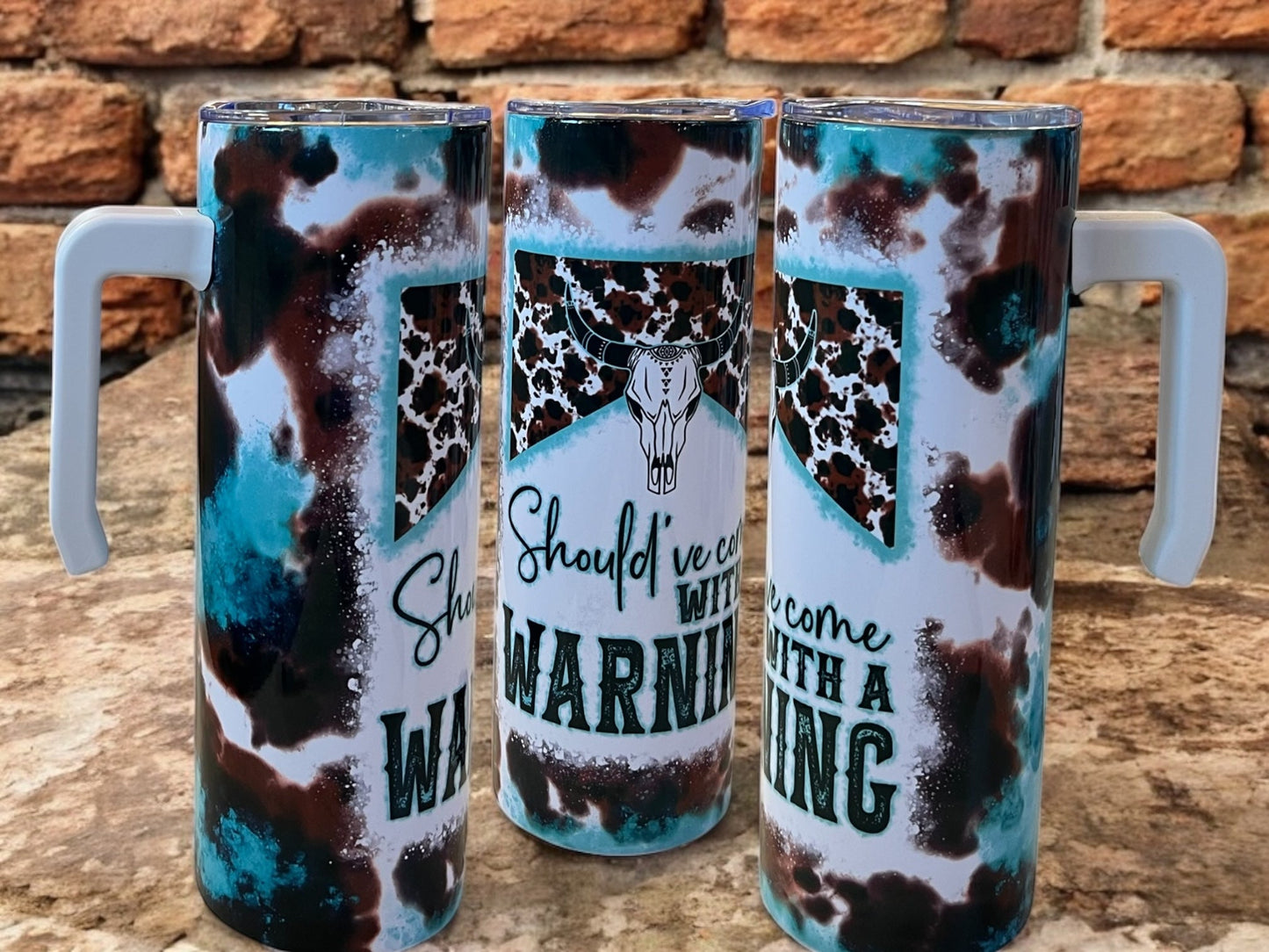 Should of come with a warning 20oz Stainless Steel Tumbler with Handle