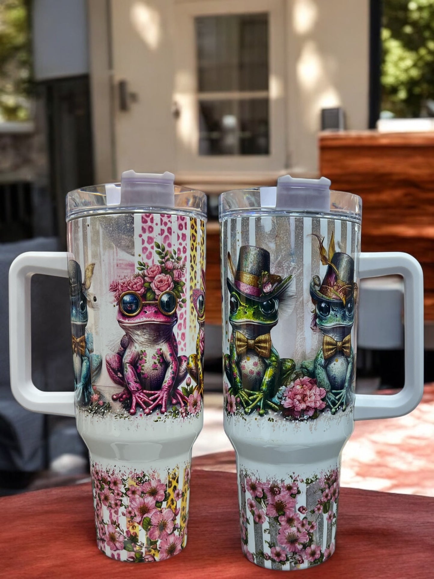 Frog hats-40oz Stainless Steel Thirst Quencher Travel Cups Tumblers Water Bottles
