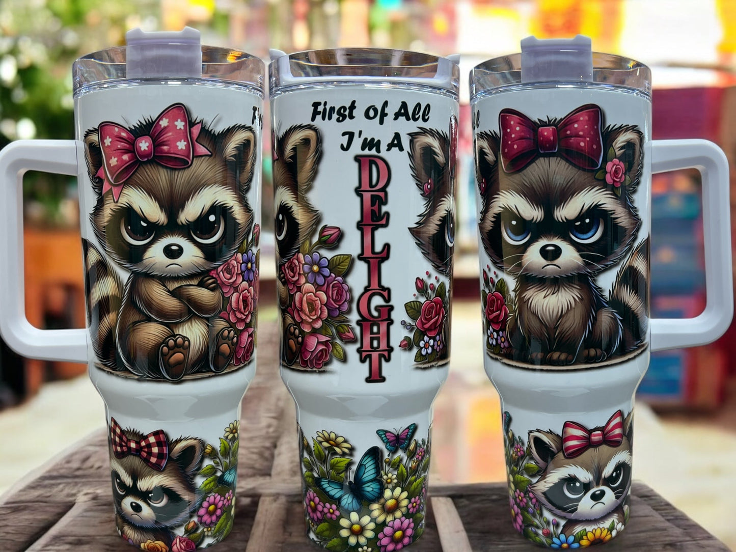 Im a Delight -40oz Stainless Steel Thirst Quencher Travel Cups Tumblers Water Bottles