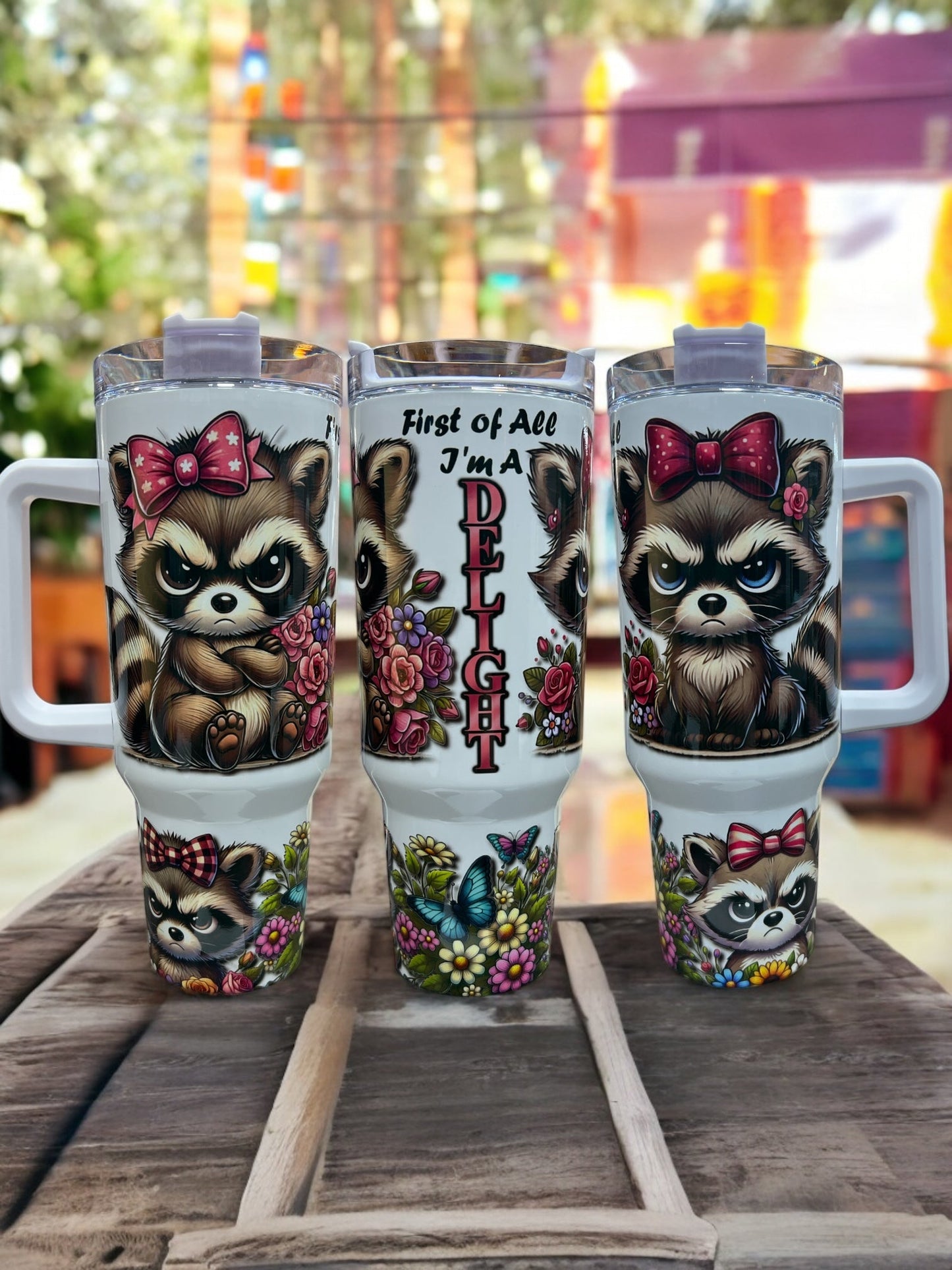 Im a Delight -40oz Stainless Steel Thirst Quencher Travel Cups Tumblers Water Bottles