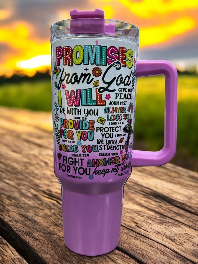 Promises from God Faith 40oz Stainless Steel Thirst Quencher Cup Tumbler