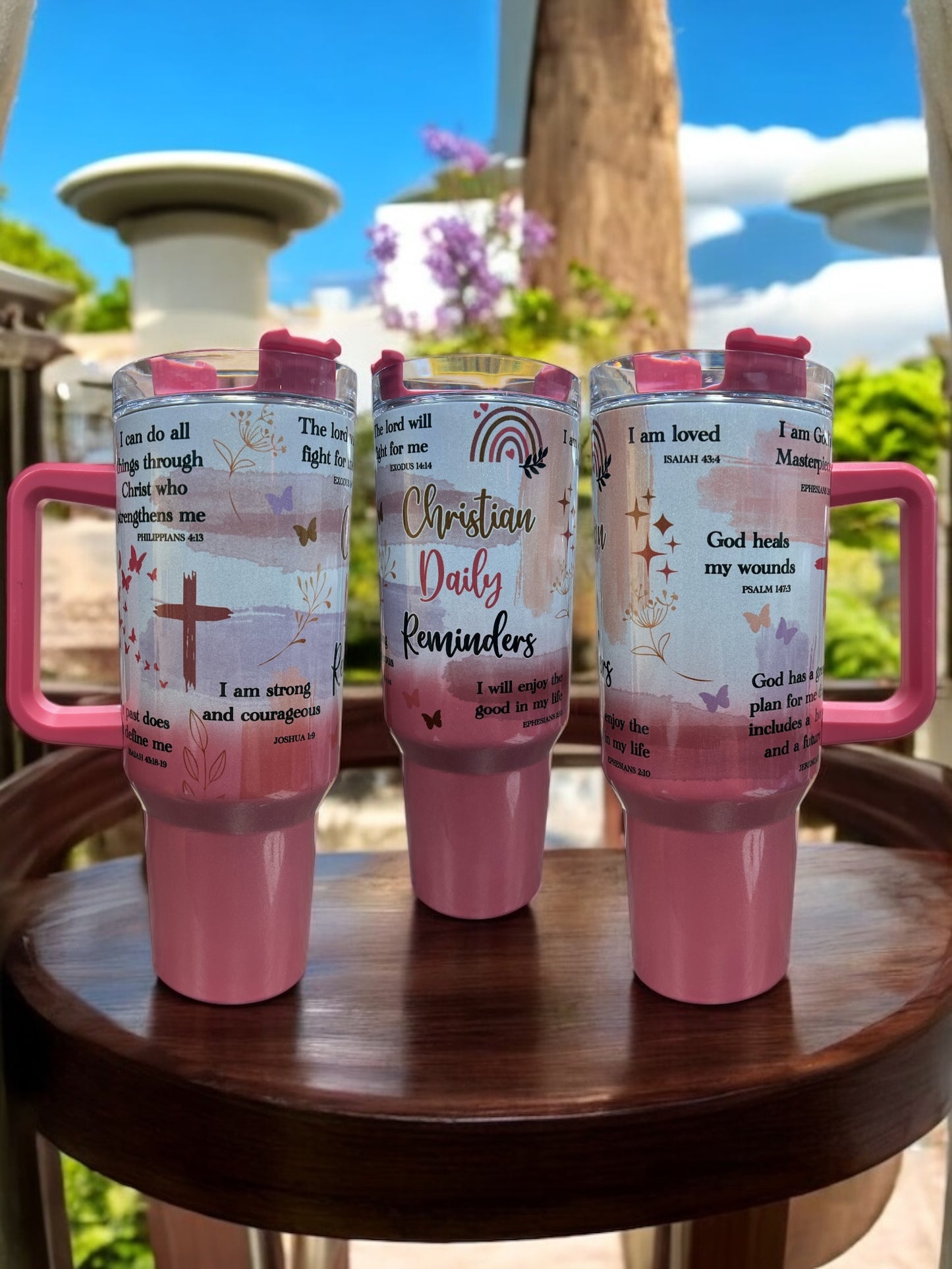 Christian daily reminders, 40oz Stainless Steel Thirst Quencher Cup Tumbler