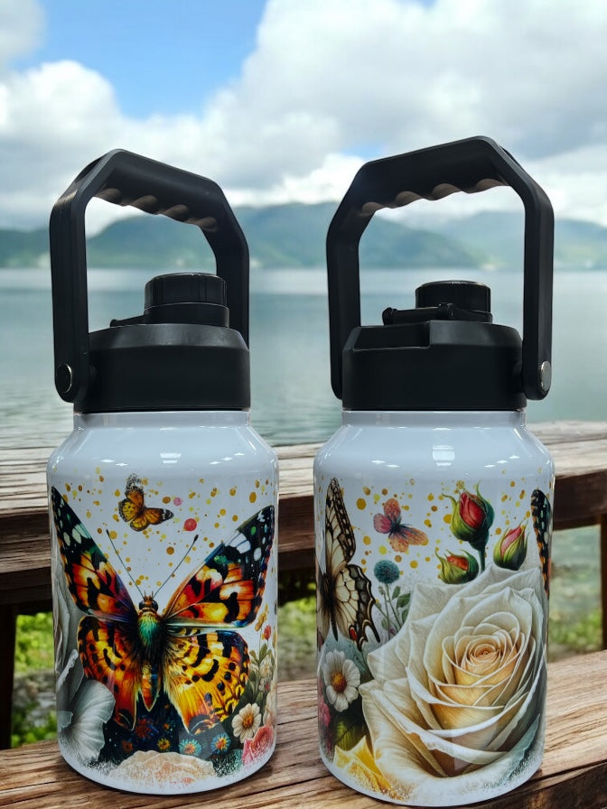 gorgeous, butterfly, stainless steel 70oz Thirst Quencher