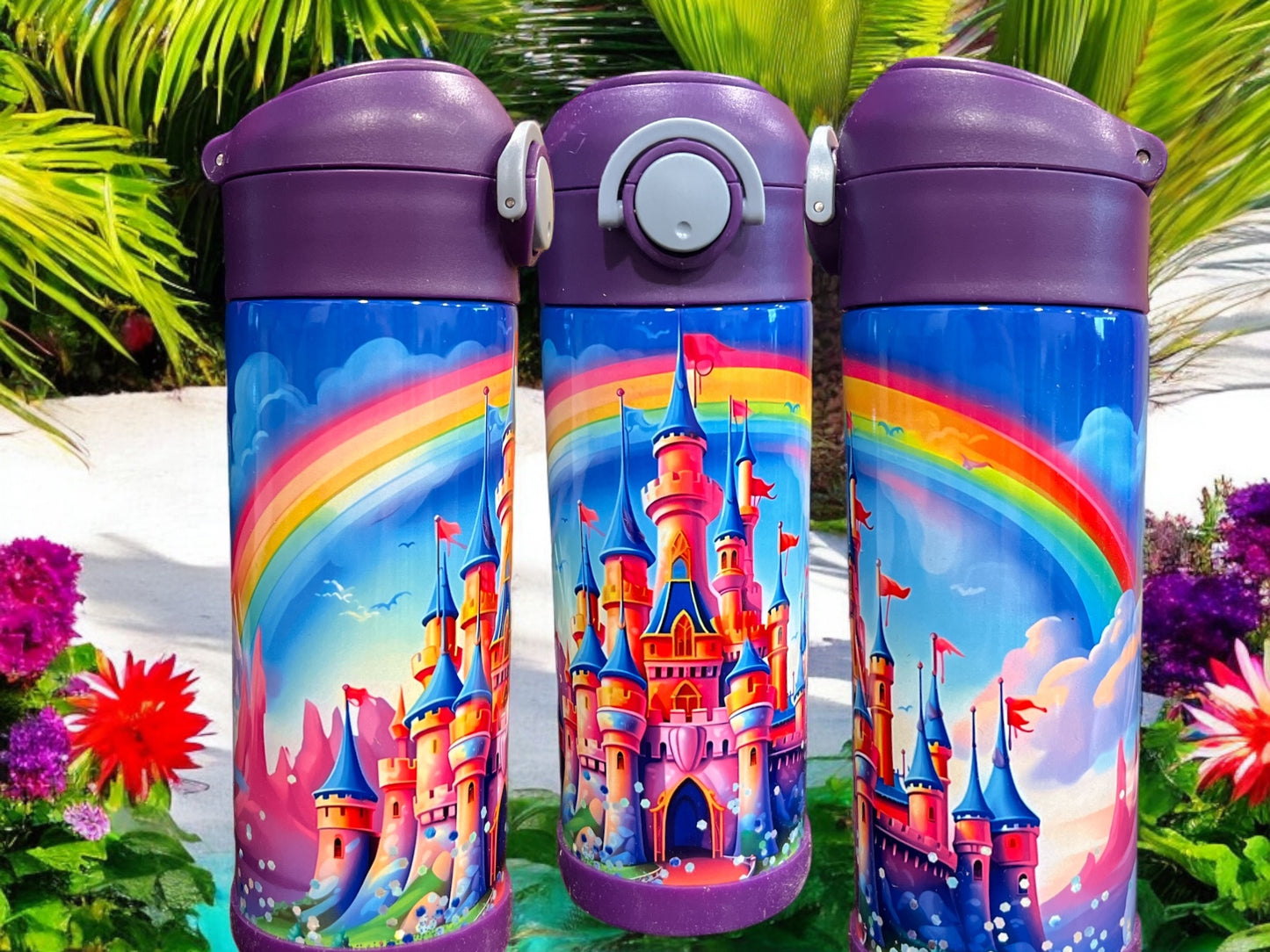 12oz kids water bottles -Magical Castle