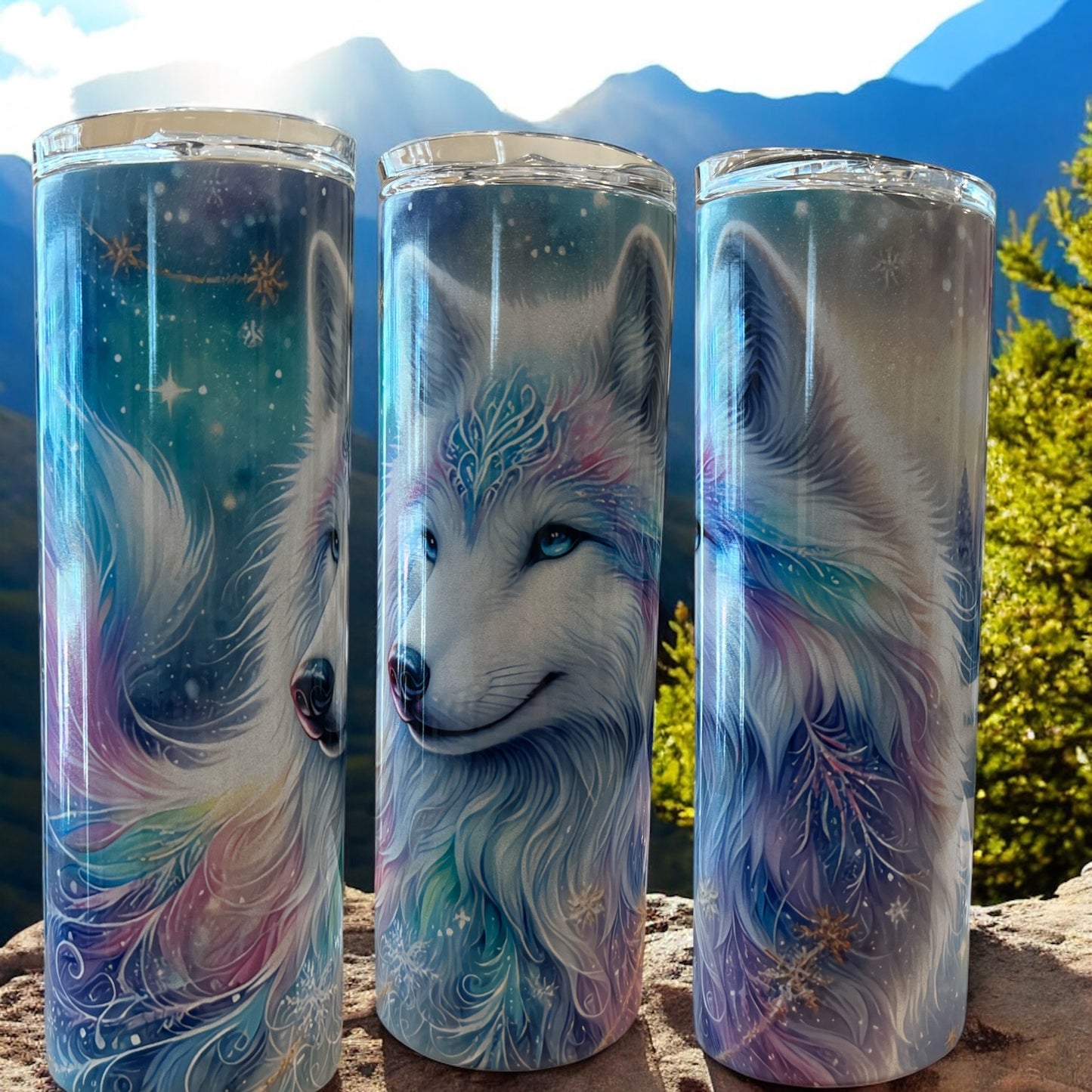 Beautiful Wolf 20oz Stainless Steel Tumbler