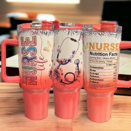 Nurse Life 40oz Stainless Steel 40oz Thirst Quencher Travel Cup Tumblers