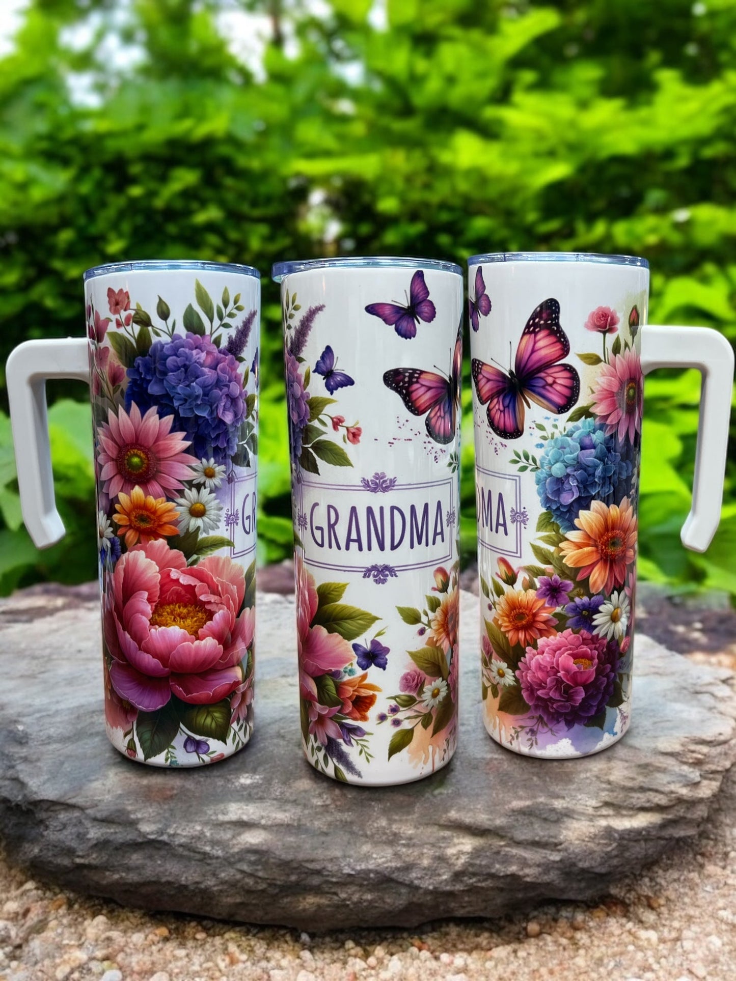 Gorgeous Grandma 20oz Stainless Steel Tumbler with Handle
