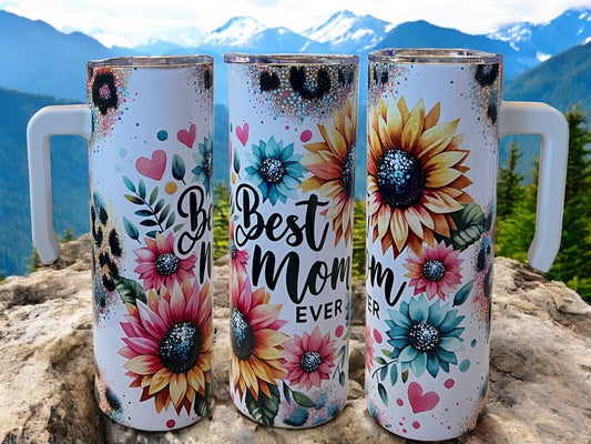 Best Mom Ever 20oz Stainless Steel Tumbler with Handle