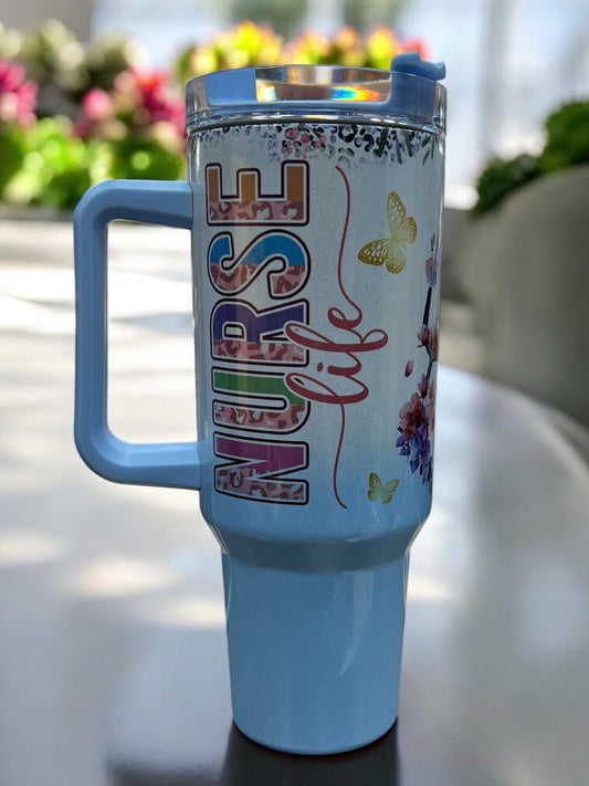 Nurse Life 40oz Stainless Steel 40oz  Thirst Quencher Travel Cup  Tumblers