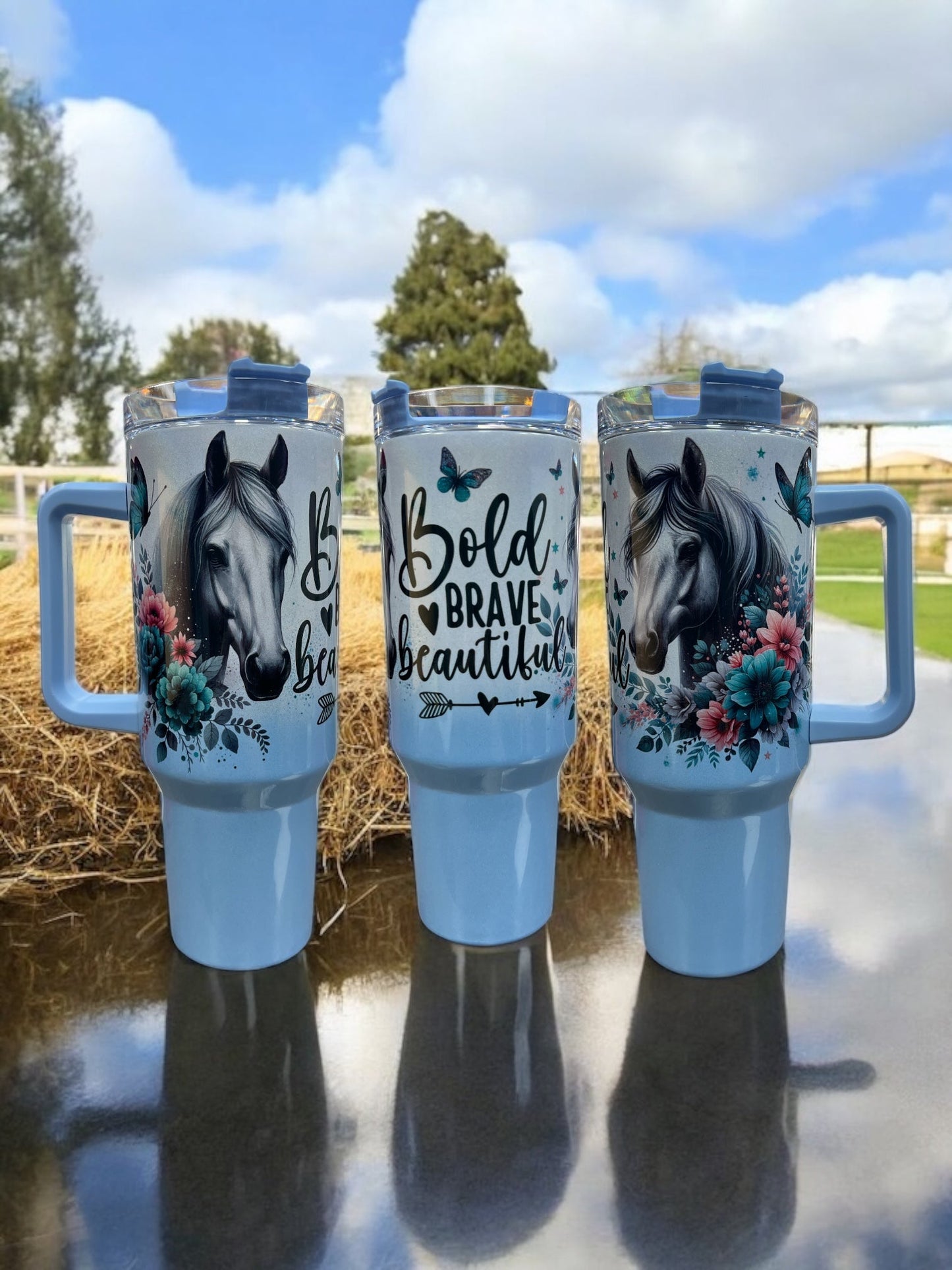 Bold. Brave. Beautiful  40oz Stainless Steel Thirst Quencher Cup Tumbler