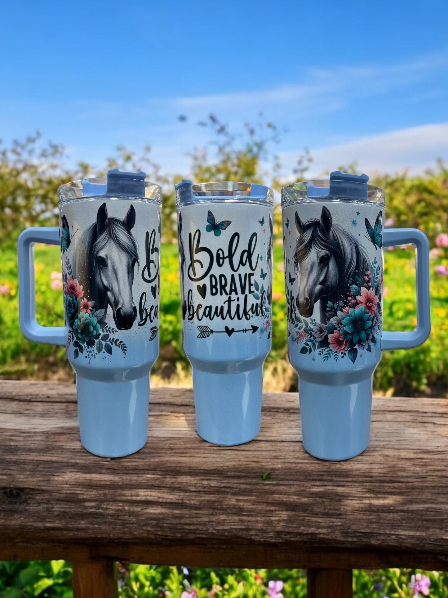 Bold. Brave. Beautiful  40oz Stainless Steel Thirst Quencher Cup Tumbler