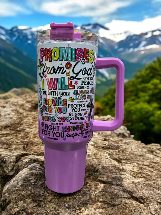 Promises from God Faith 40oz Stainless Steel Thirst Quencher Cup Tumbler