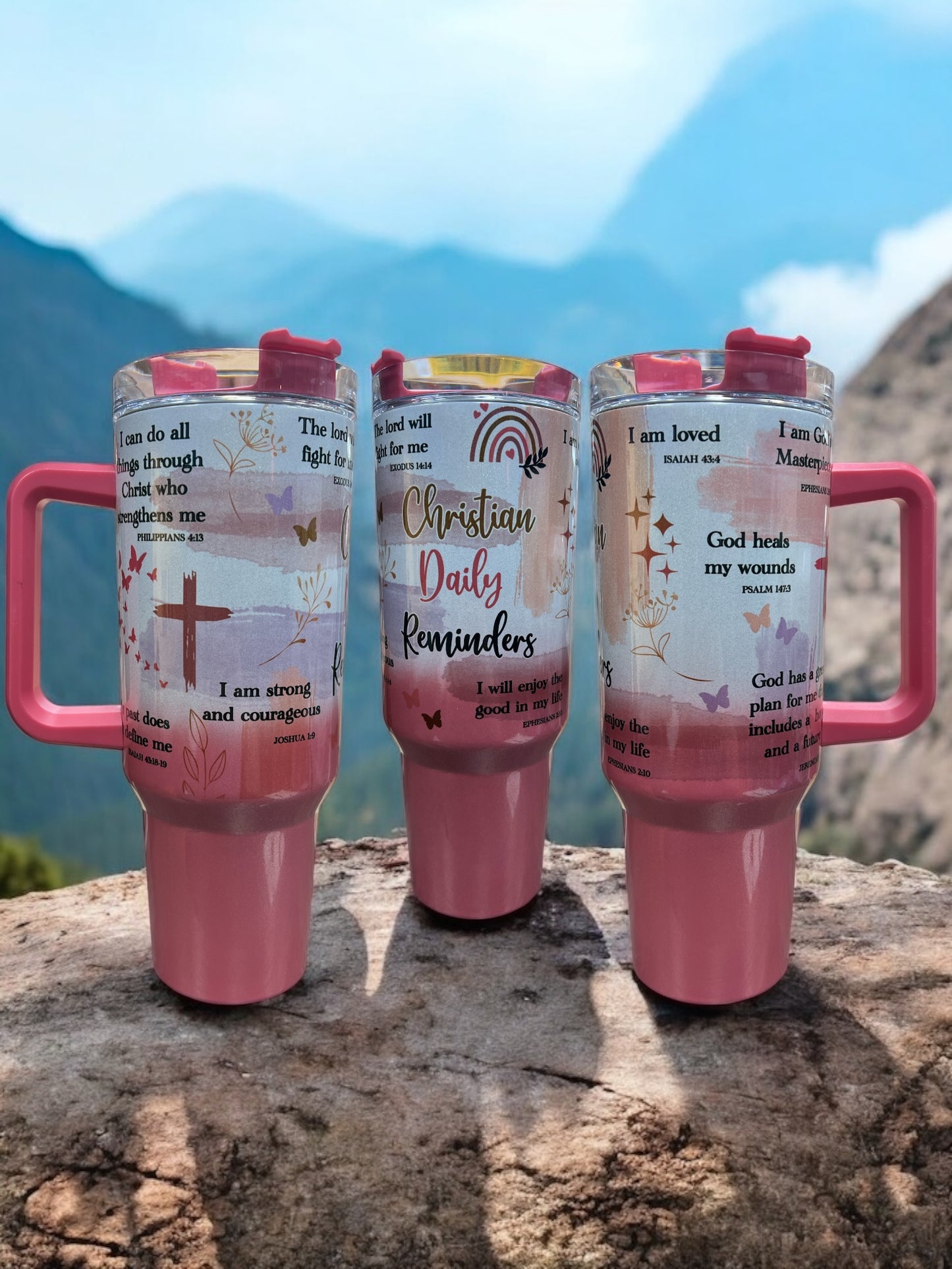 Christian daily reminders, 40oz Stainless Steel Thirst Quencher Cup Tumbler