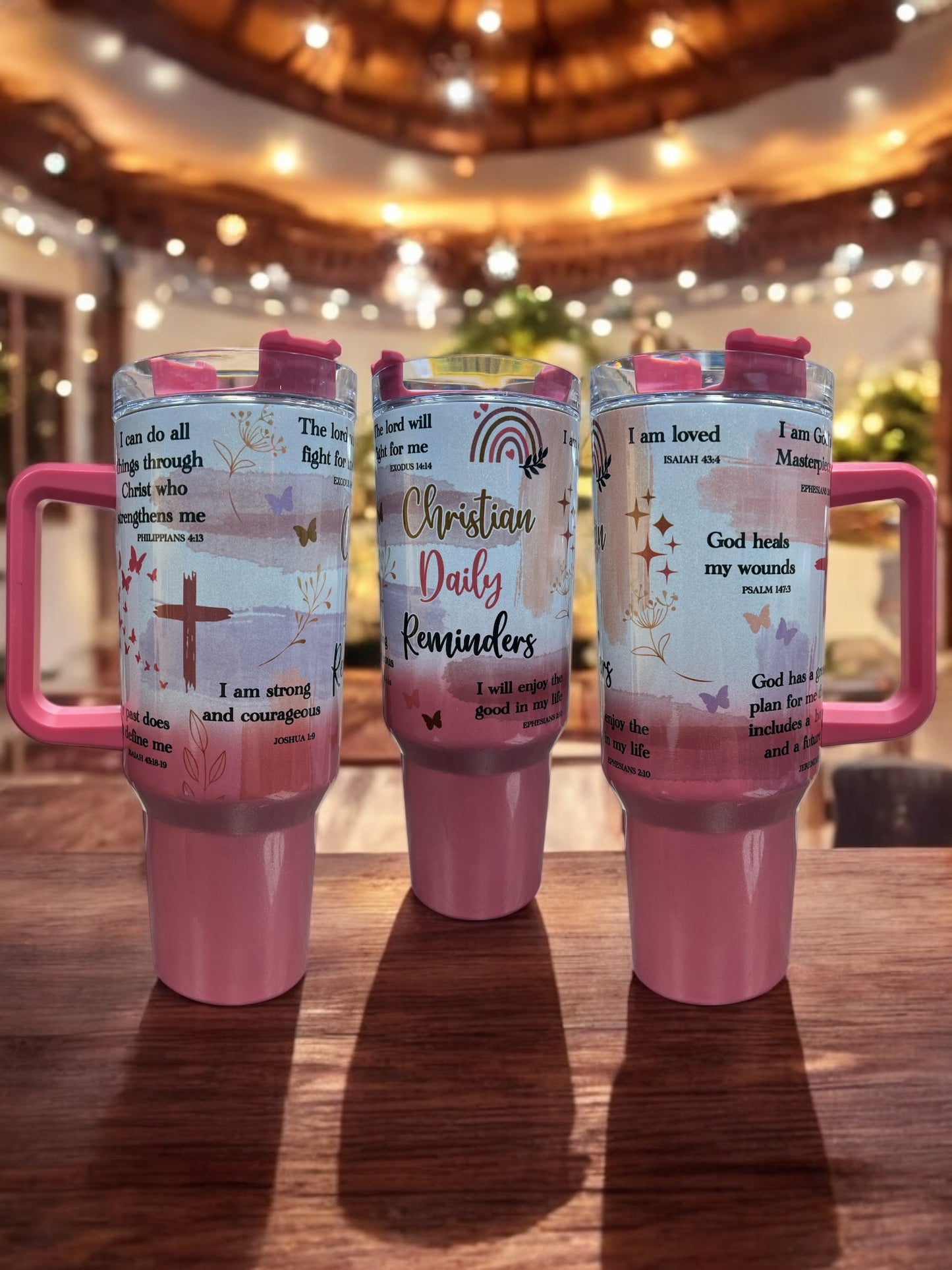 Christian daily reminders, 40oz Stainless Steel Thirst Quencher Cup Tumbler
